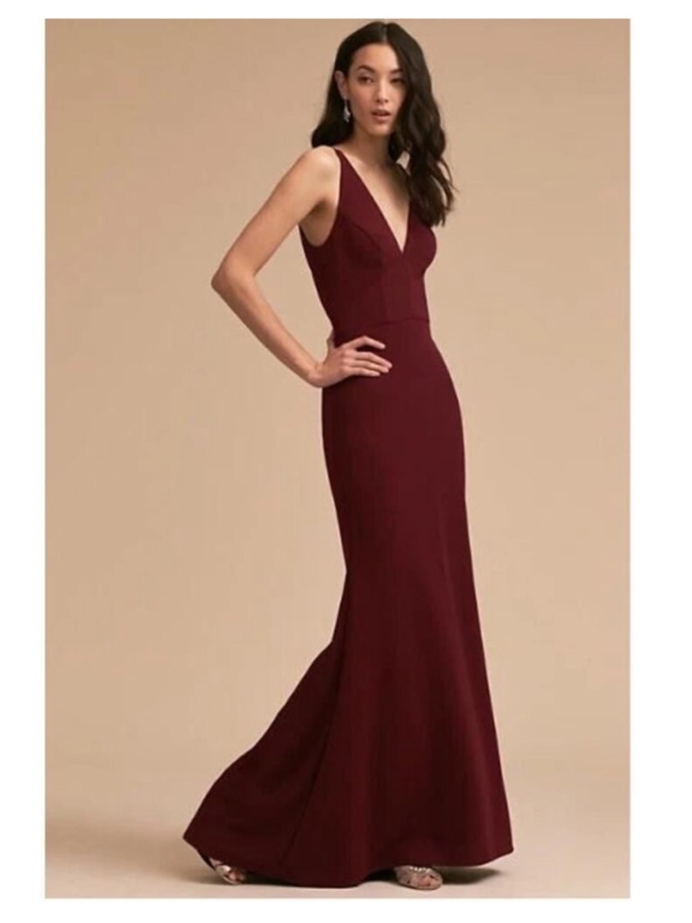 BHLDN Jones Maxi Dress in Burgundy (size 2)